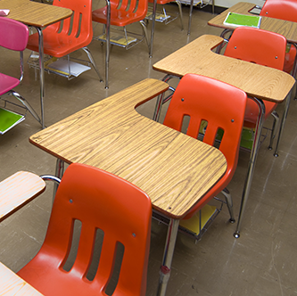 Contract-rated flooring for multiple education settings.